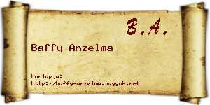 Baffy Anzelma névjegykártya